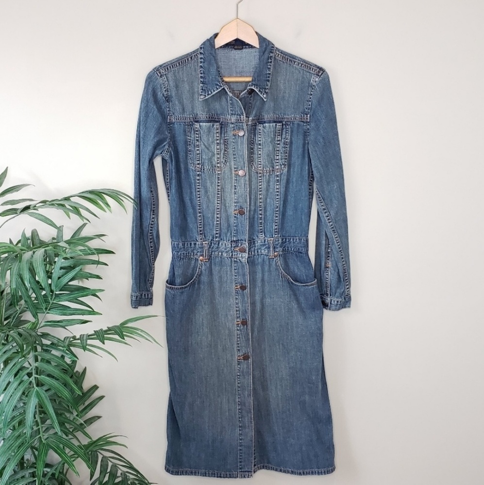 ISO J Crew denim chambray shirt dress